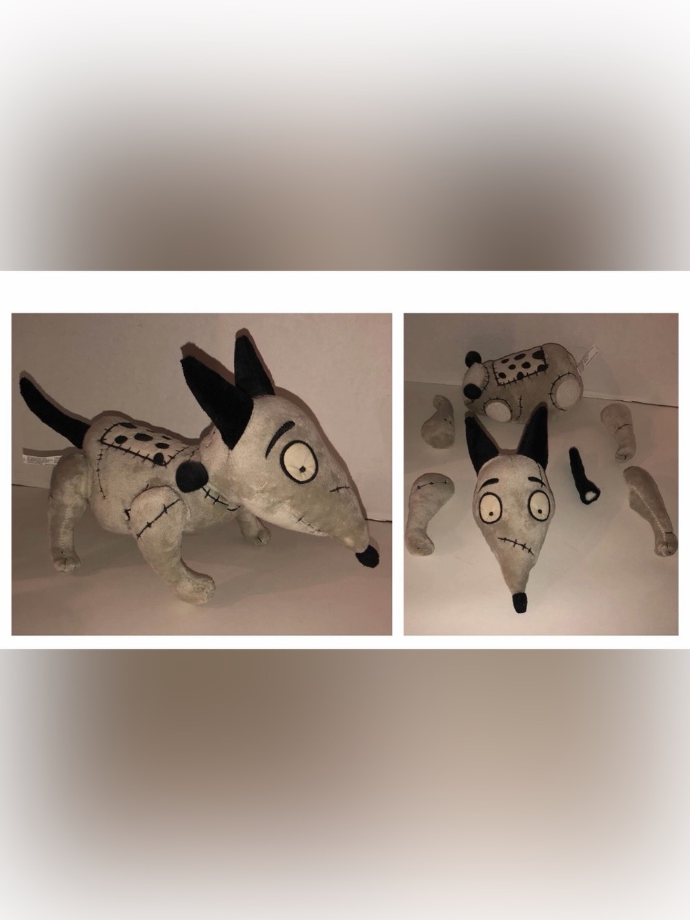 Frankenweenie Pull a Part Stuffed Plush DMR Exclusive Sparky Dog Disney RARE HTF